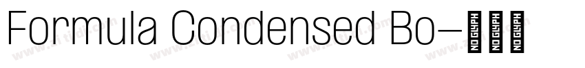 Formula Condensed Bo字体转换